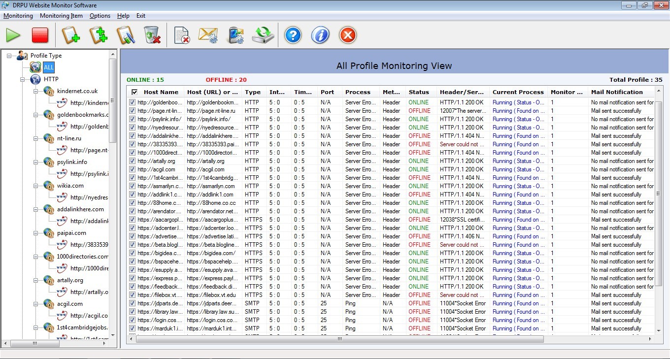 Website monitoring software free